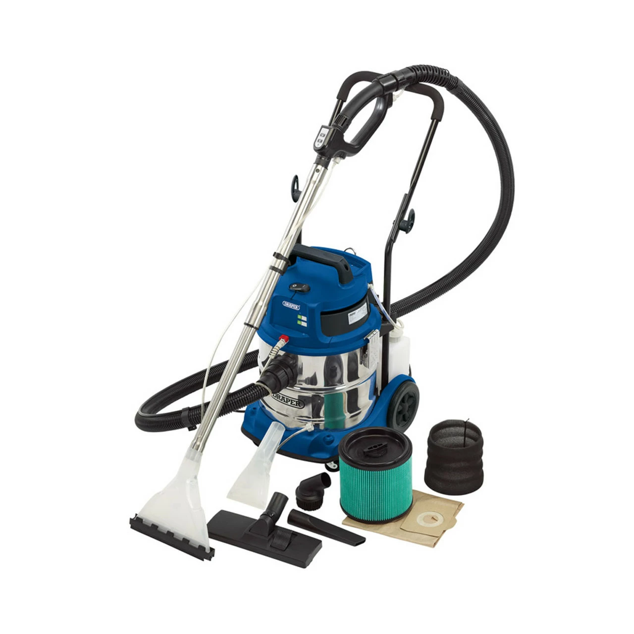 Draper 75442 20L 3 In 1 Wet And Dry Shampoo/Vacuum Cleaner 1500W 230V