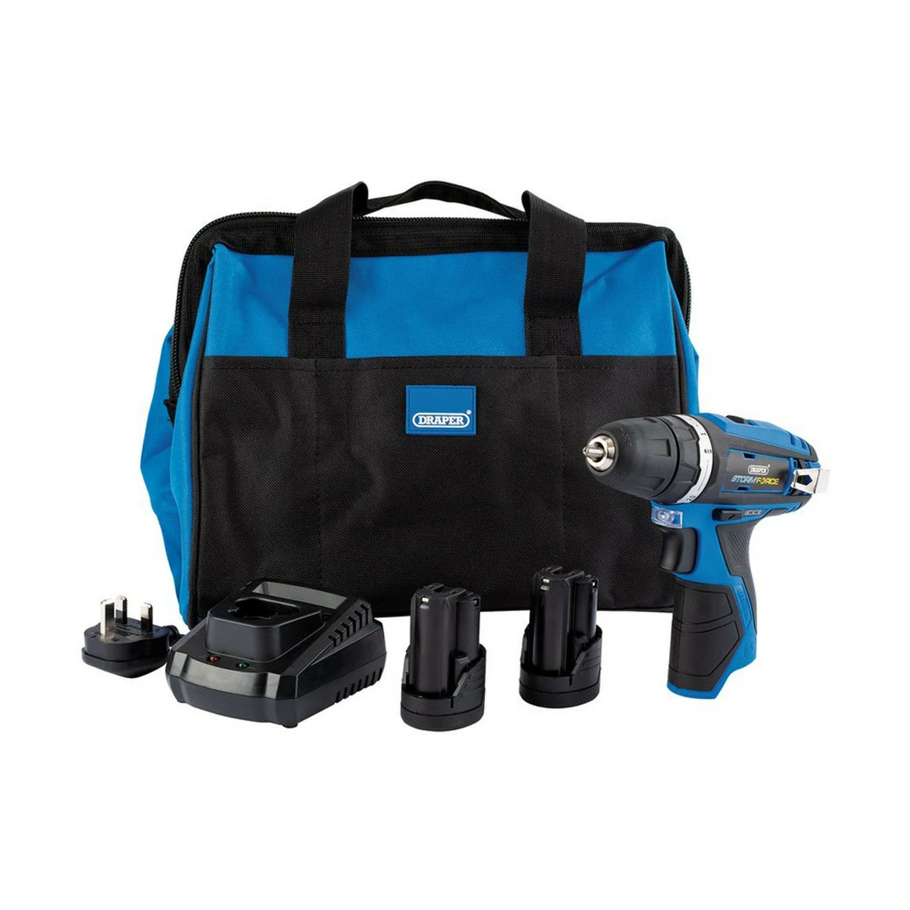 Draper 99718 Storm Force 10.8V Power Interchange Rotary Kit (+2x 1.5Ah Batteries, Charger And Bag)
