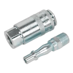 Sealey AC61 Air Tool Coupling Kit 2pc 1/4"BSP
