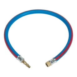 Sealey AH2R/38 Air Leader Hose 600mm X Ø10mm With Tailpiece & 1/4"BSP Union