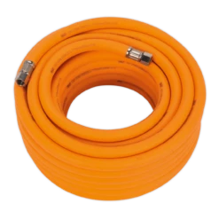 Sealey AHHC1538 Air Hose 15m X Ø10mm Hybrid High Visibility With 1/4"BSP Unions