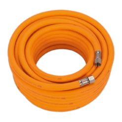 Sealey AHHC15 Air Hose 15m X Ø8mm Hybrid High Visibility With 1/4"BSP Unions