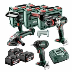 Metabo UK685100004 LTX Brushless 4 Piece Kit With 3x 5.2Ah Batteries
