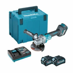 Makita GA022GD201 40V Max XGT 115mm Brushless Angle Grinder With 2x 2.5Ah Batteries