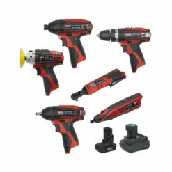 Sealey CP1200COMBO2 12V Cordless Power Tool Combo 6pc Kit