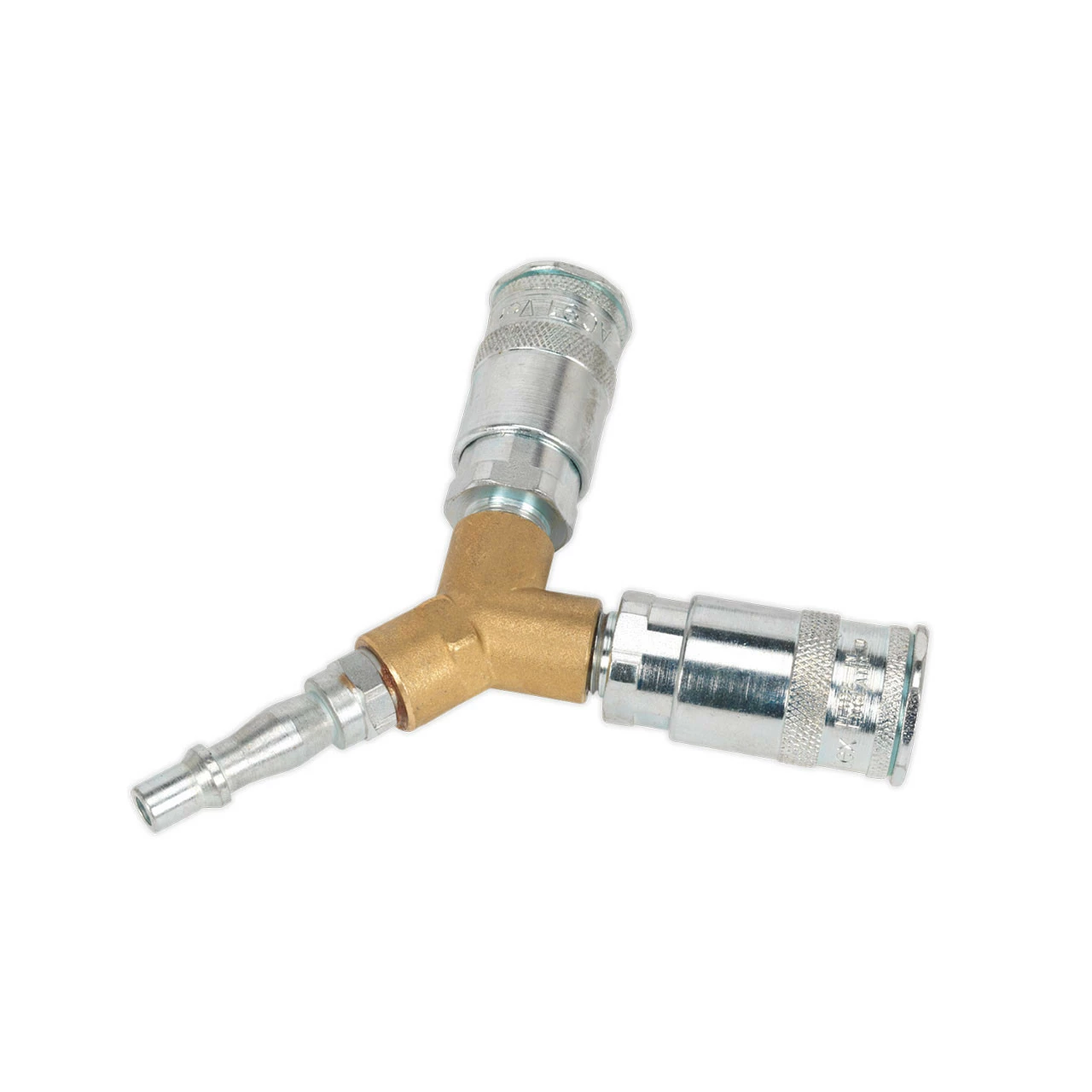 Sealey AC55 Twin Coupling Bodies Y-Adaptor - Image 2
