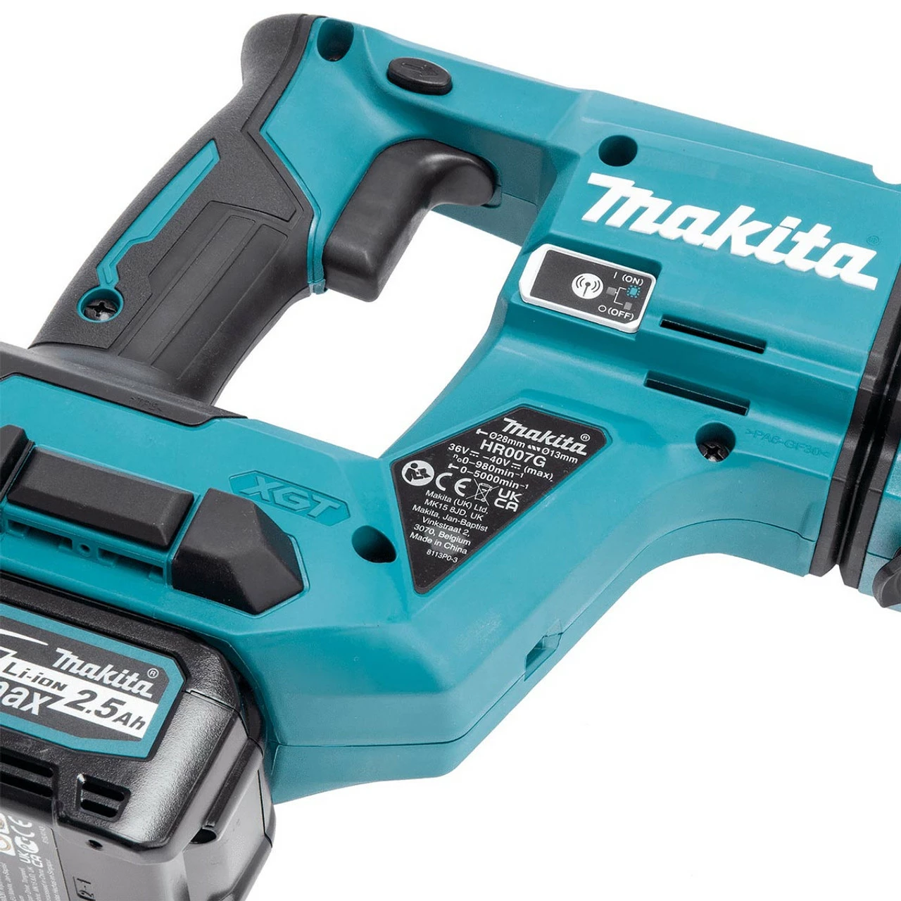 Makita HR007GD201 40V Max XGT SDS+ Rotary Hammer Drill With 2x 2.5Ah Batteries - Image 4