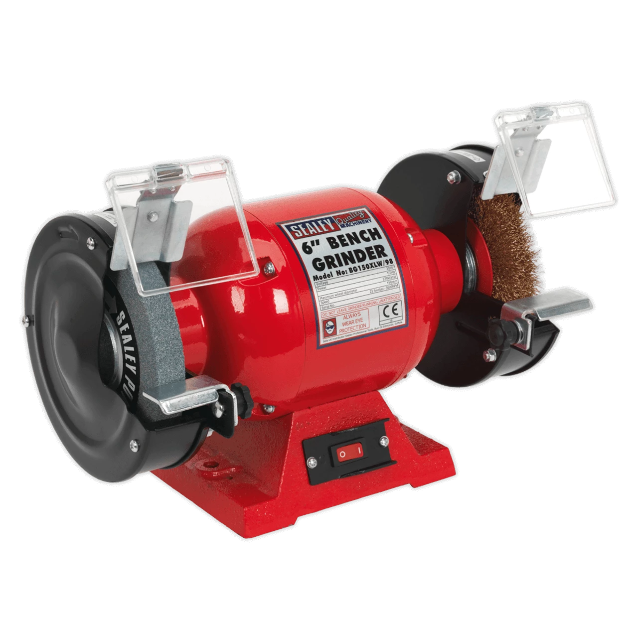 Sealey BG150XLW/98 Bench Grinder Ø150mm With Wire Wheel 370W/230V