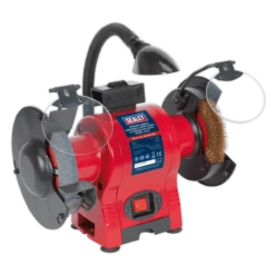 Sealey BG150XWL Bench Grinder Ø150mm & Wire Wheel Combination With Work Light 250W/230V