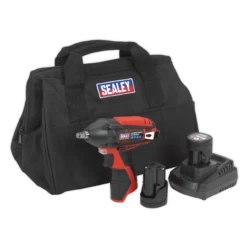 Sealey CP1204KIT 12V 3/8"Sq Drive Impact Wrench Kit With 2x 1.5Ah Batteries