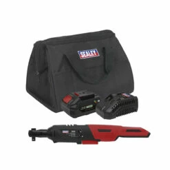 Sealey CP20VRWKIT1 Cordless Ratchet Wrench Kit 3/8"Sq Drive 60Nm 20V 4Ah