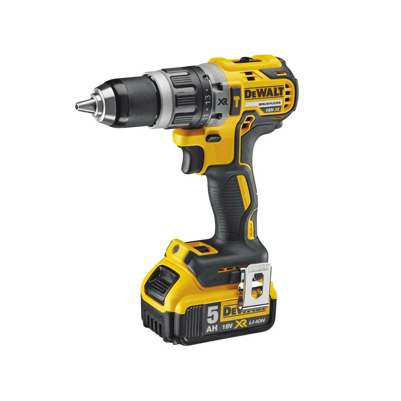 DeWalt DCD796P1 18V XR Brushless Compact Combi Drill With 1x 5.0Ah Battery - Image 2