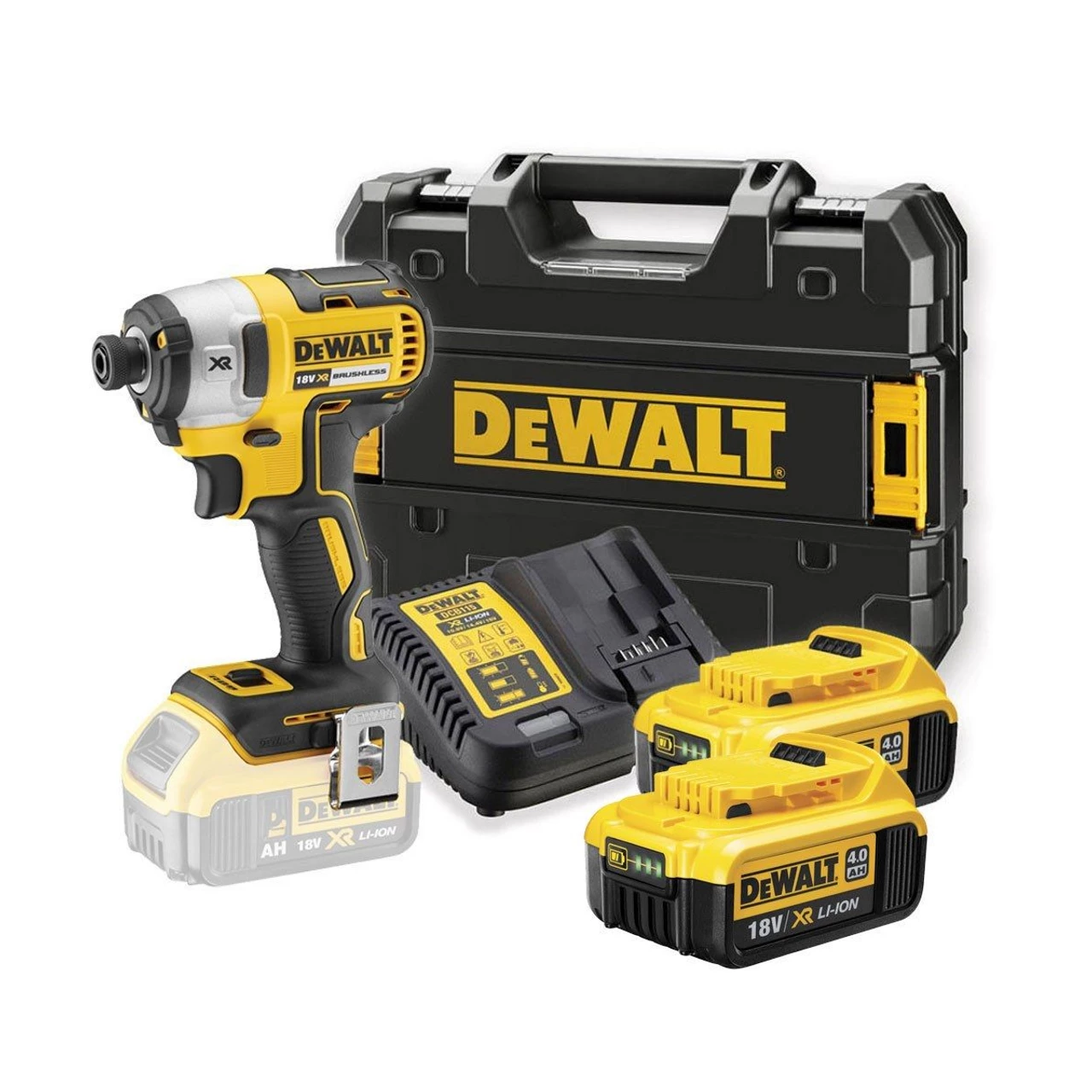 DeWalt DCF887M2 18V Brushless Impact Driver With 2x 4.0Ah Batteries & DCB115 Charger