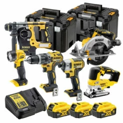 DeWalt DCK690P3T-GB 18V 6 Piece Brushless Power Tool Kit With 3x 5.0Ah Batteries