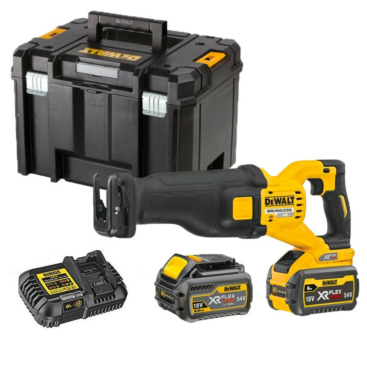 DeWalt DCS389T2-GB 54V XR FlexVolt Reciprocating Saw With 2x 6.0Ah Batteries