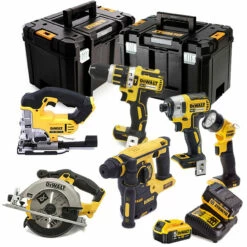 DeWalt DCK699P2T 18V Cordless 6pc Kit With 2x 5.0Ah Batteries