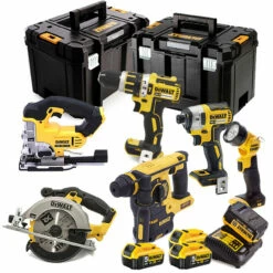DeWalt DCK699P4T 18V Cordless 6pc Kit With 4x 5.0Ah Batteries