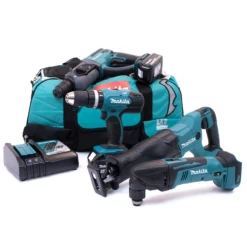 Makita M42 18V 4 Piece Kit With 2x 4.0Ah Batteries