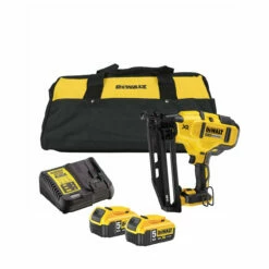 DeWalt DCN660 18V BL Second Fix Nail Gun With 2x 5.0Ah Batteries & DCB115 Charger