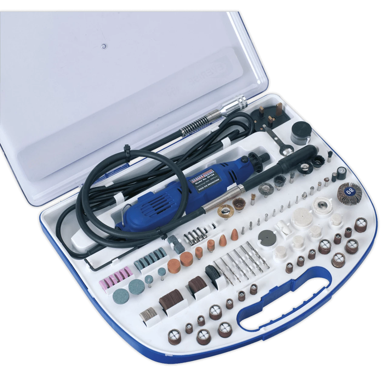 Sealey E5188 Multipurpose Rotary Tool 170W 230V & Engraver Kit 219pc