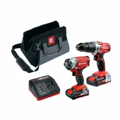 Einhell 18V Power X-Change Combi & Impact Driver Twin Pack With 2x 2.0Ah Batteries
