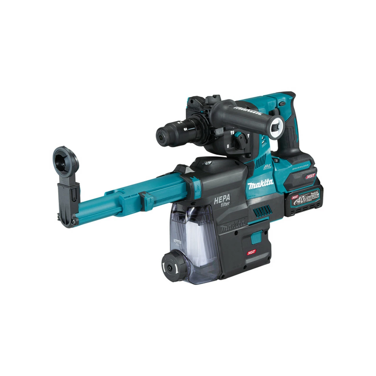 Makita HR004GD204 40V Max XGT SDS Plus Brushless Rotary Hammer With 2x 2.5Ah Batteries - Image 2