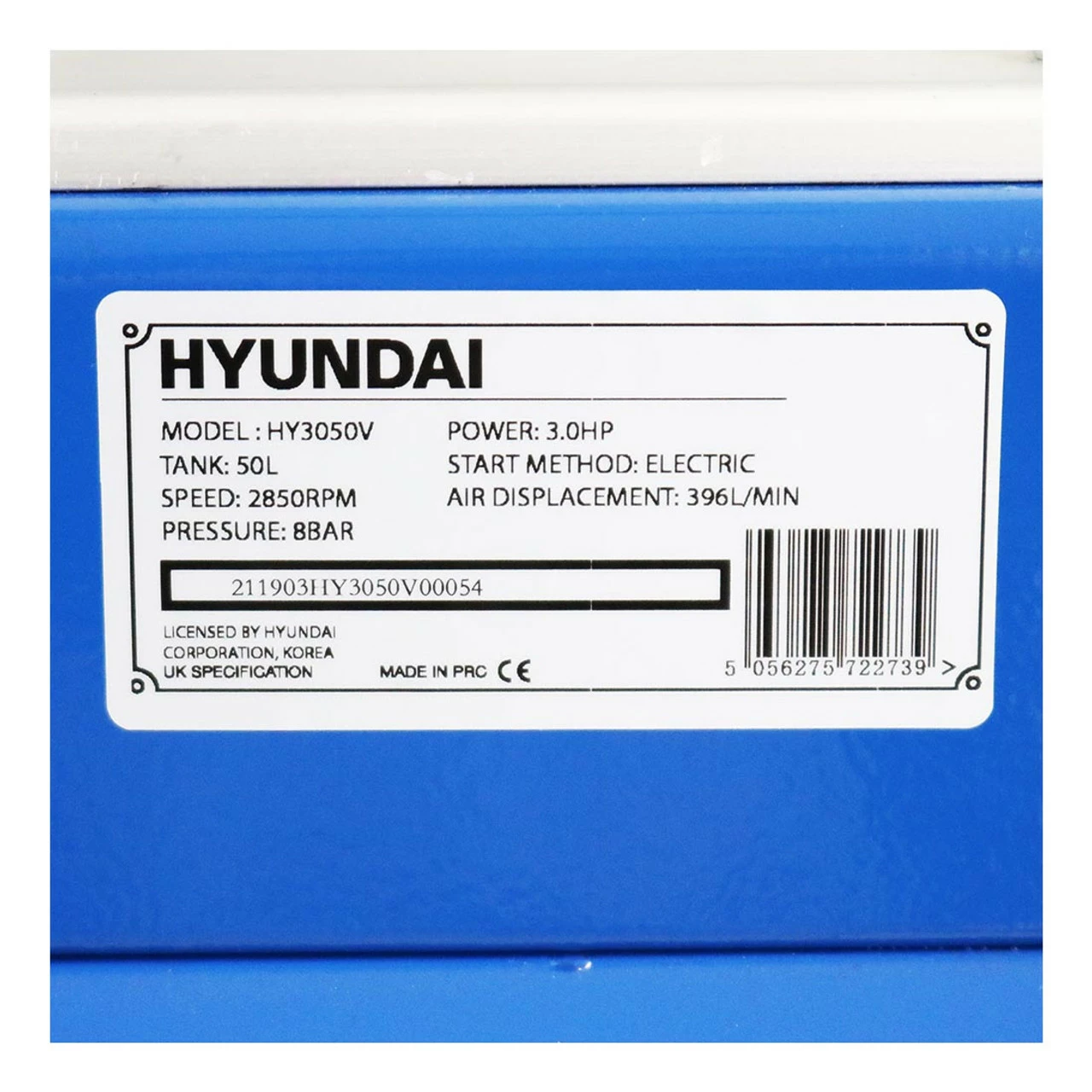 Hyundai HY3050V 50 Litre Direct Drive Air Compressor - Image 12