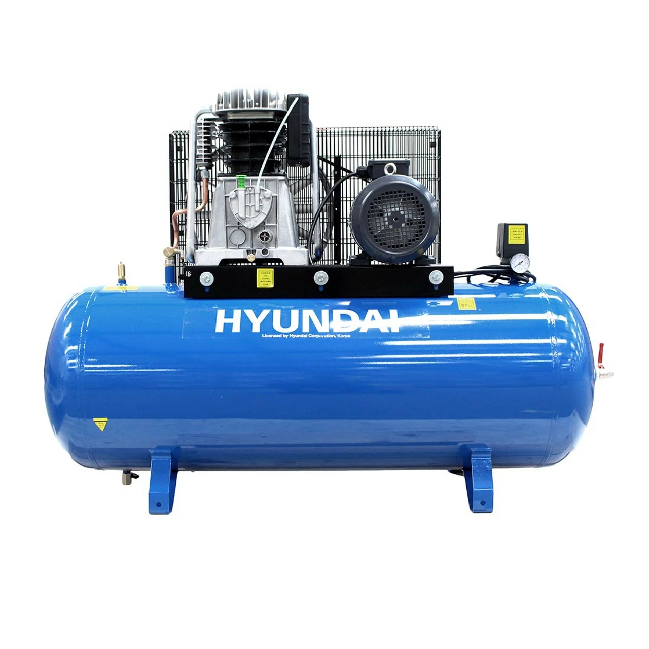 Hyundai HY55200-3 200L 3-Phase Floor-Mounted Belt Drive Compressor 5.5hp 400V - Image 3