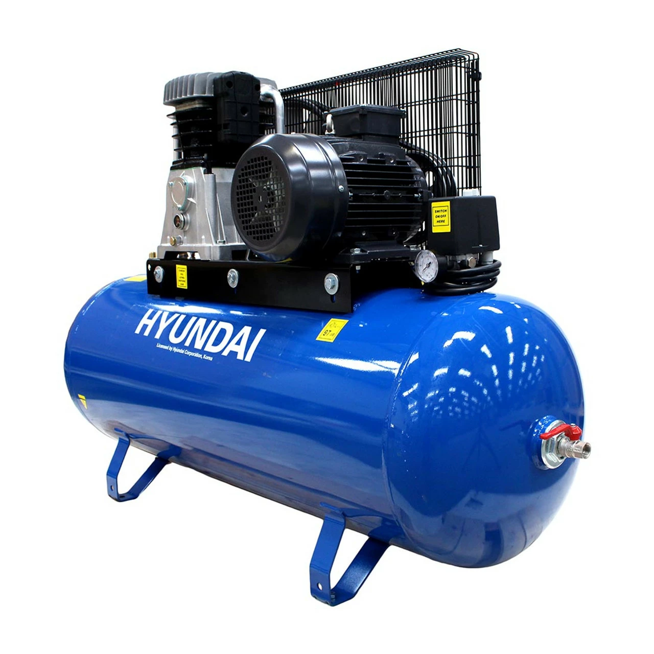 Hyundai HY55200-3 200L 3-Phase Floor-Mounted Belt Drive Compressor 5.5hp 400V - Image 4