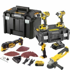 DeWalt TDKIT5x4 XR 18V 5 Piece Kit With 3x 4.0Ah Batteries
