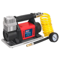 Sealey MAC04 Tyre Inflator/Mini Air Compressor 12V Heavy-Duty
