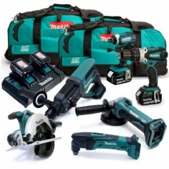 Makita MAKKIT6 18V 6 Piece Kit With 4x 5.0Ah Batteries And Charger