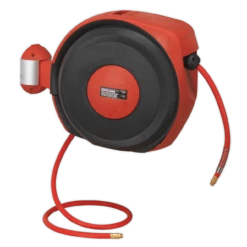 Sealey SA822 Air Hose Reel Auto-Rewind Control 15m Ø10mm ID - Rubber Hose
