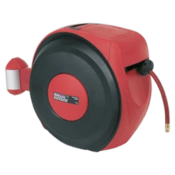 Sealey SA824 Air Hose Reel Auto-Rewind Control 30m Ø10mm ID - Rubber Hose