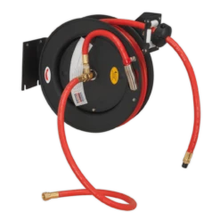 Sealey SA84 Retractable Air Hose Steel Reel 8m Ø10mm ID Rubber Hose