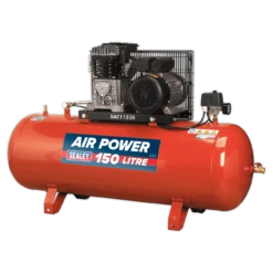 Sealey SAC1153B Compressor 150L Belt Drive 3hp With Cast Cylinders