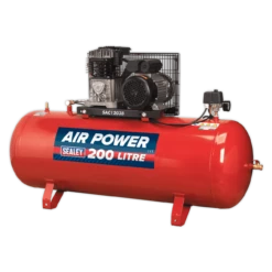 Sealey SAC1203B Compressor 200L Belt Drive 3hp With Cast Cylinders