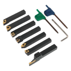Sealey SM3025CS6 Indexable 10mm Lathe Turning Tool Set 7pc