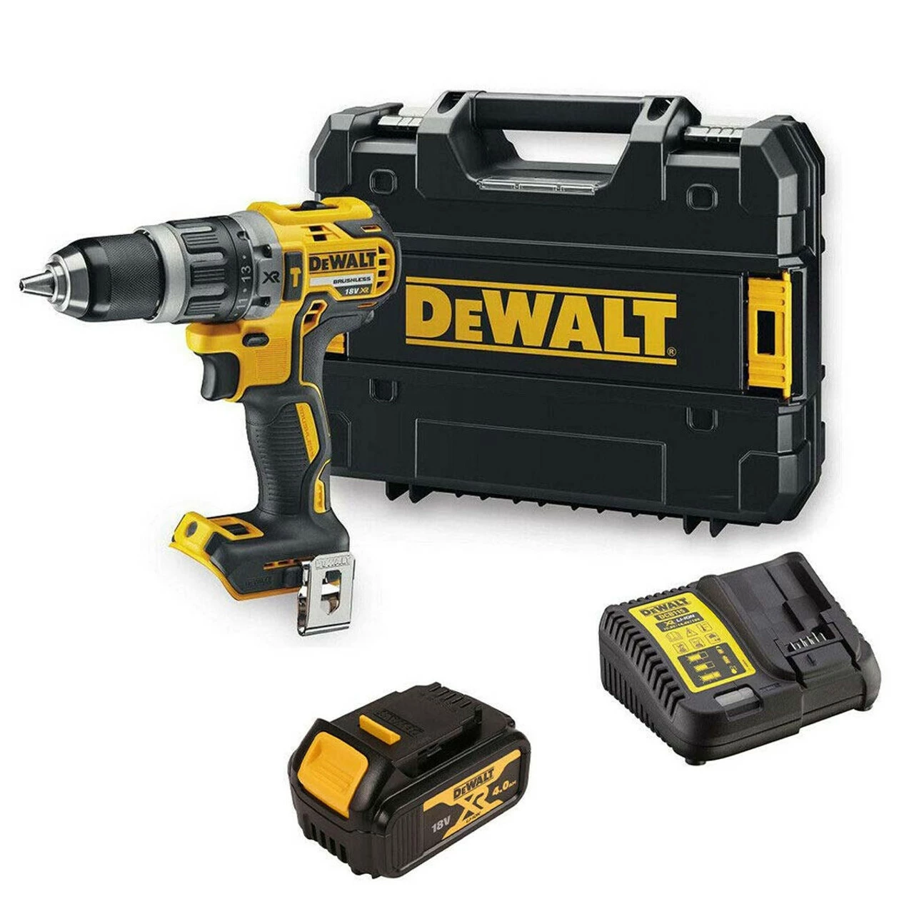 DeWalt DCD796M1 18V XR Brushless Combi Drill With 1x 4.0Ah Battery